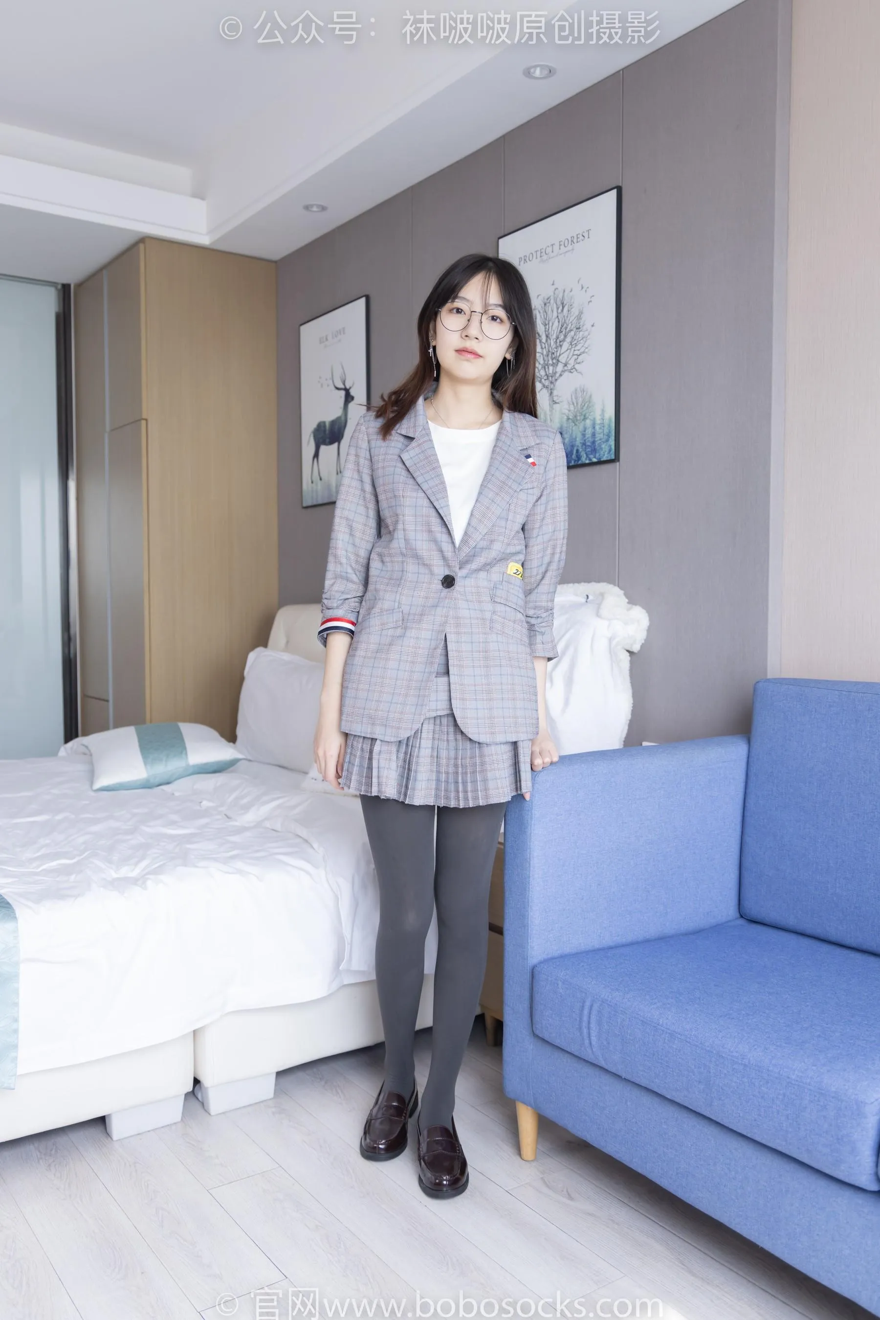[BoBoSocks袜啵啵]NO.210 小甜豆-皮鞋、厚灰丝、ol装 [87P]插图7